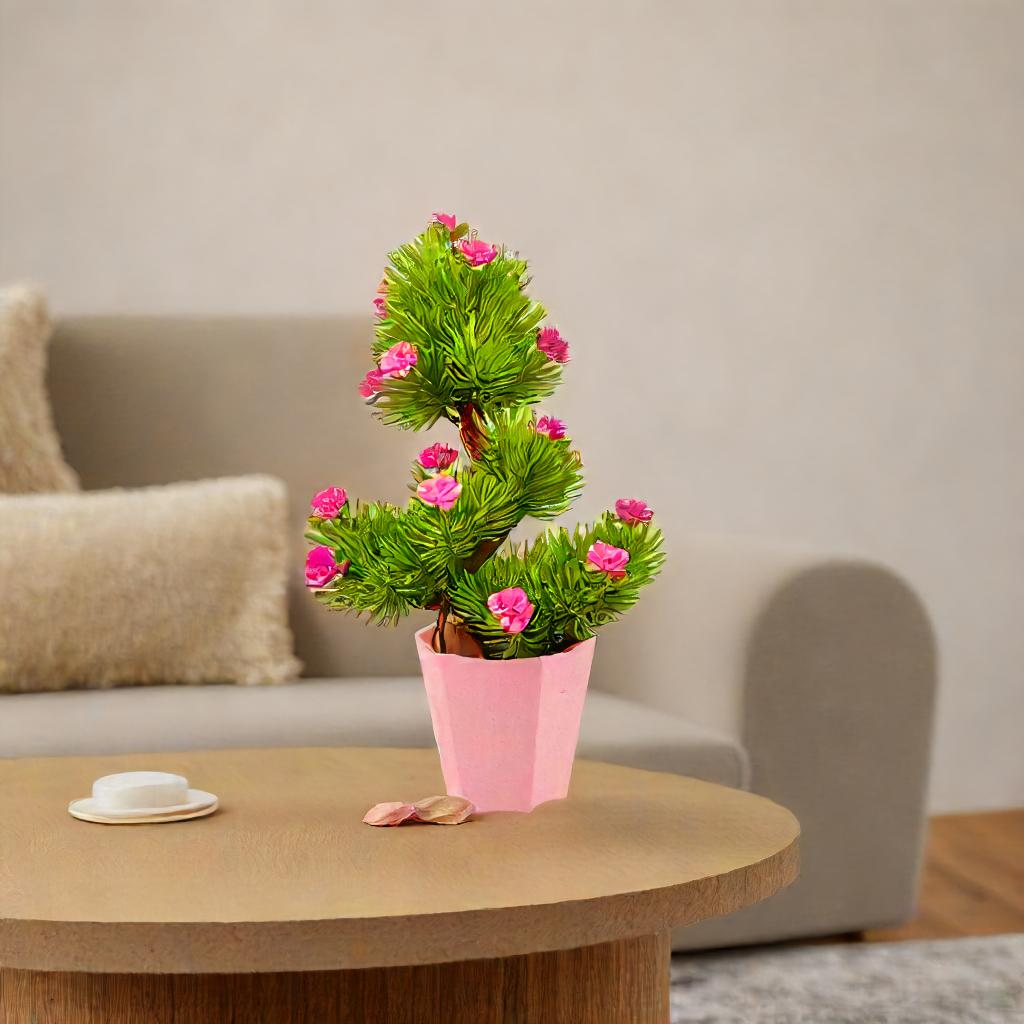 Artificial Plants with Pot Showcase Decoration Plants Flowers | Fake Plant | Artificial Plants for Home Decor Office Gifting Plants Decorative Potted Plants (RV-AP26) - Image 4